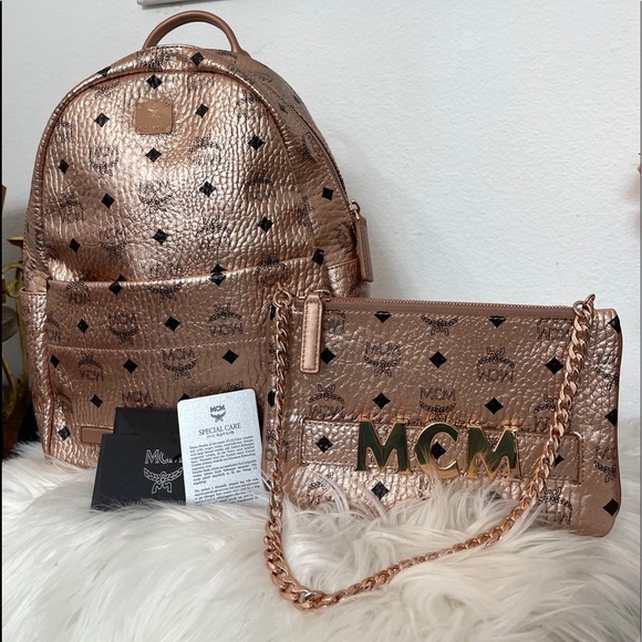 MCM Backpack w/ Chain Pouch - Picture 1 of 16